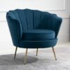 Ariel Fabric Upholstered Accent Chair In Blue