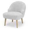 Trevor Fabric Upholstered Accent Chair In Grey