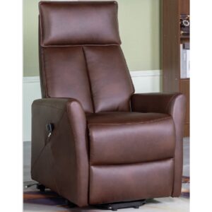 Liberty Faux Leather Lift And Tilt Electric Recliner Chair In Tan