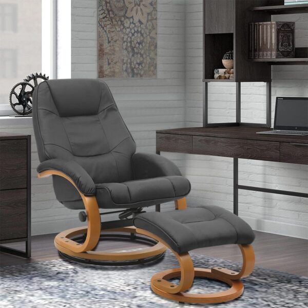Ergonomic Executive Office Reclining Chair with Footstool