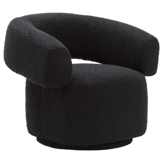 Ontario Fabric Accent Chair In Black