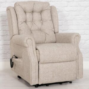 Melsa Fabric Electric Recliner Chair In Sand