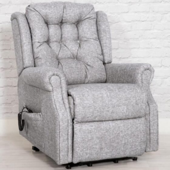 Melsa Fabric Electric Recliner Chair In Zinc