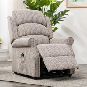Warth Fabric Electric Single Motor Recliner Chair In Natural