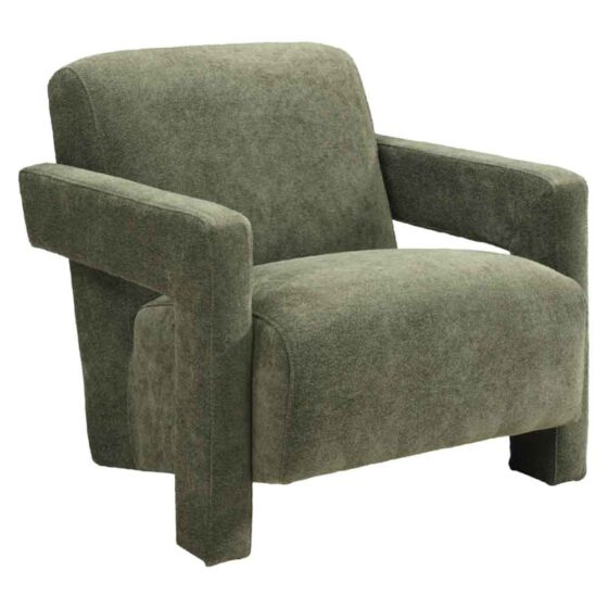 Alpine Velvet Armchair - Olive