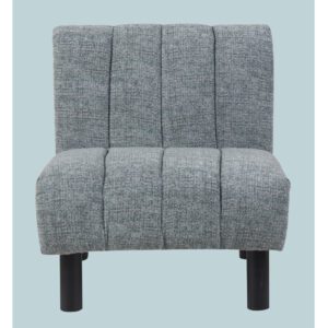 Levelland Fabric Accent Chair With Black Legs – Grey