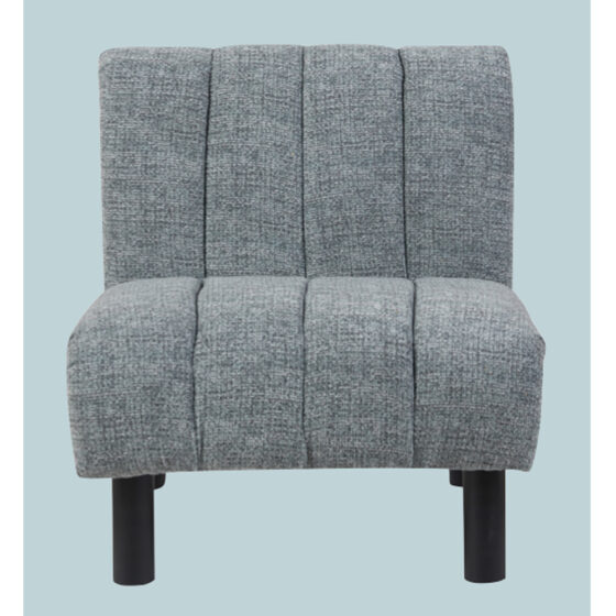 Levelland Fabric Accent Chair With Black Legs - Grey
