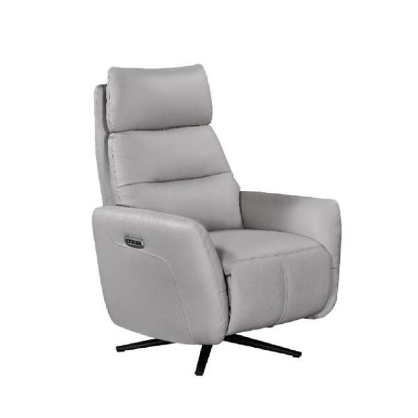 Seneca Leather Recliner Chair In Cloud