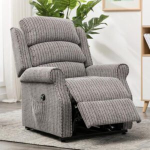 Warth Fabric Electric Dual Motor Recliner Chair In Latte