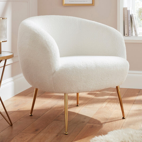 Abilene Fabric Accent Chair - Cream
