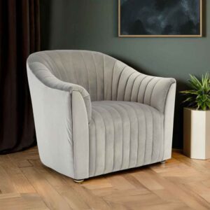 Larawag Velvet Armchair – Grey