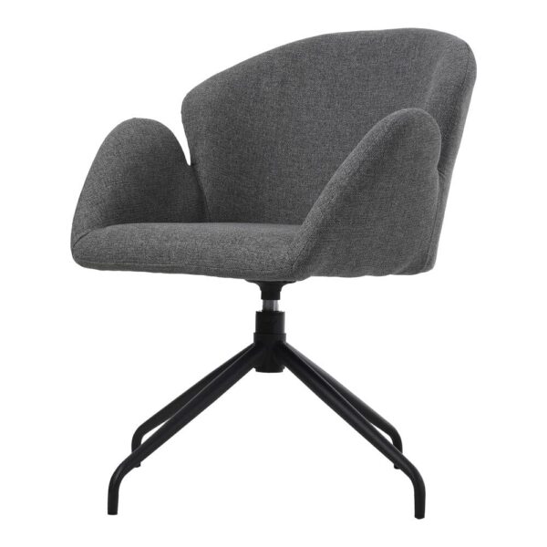 Modern Swivel Accent Chair - Grey Linen Fabric