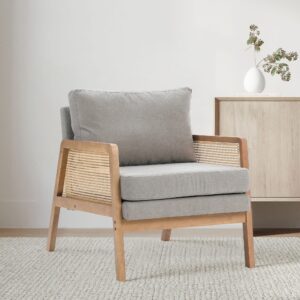 Scandi-Boho Rattan & Wood Accent Chair Collection – Multi-Colour Options