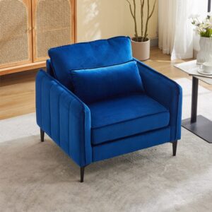 Upholstered Accent Chair (Model 02) With Detachable Pillow & Lumbar Support
