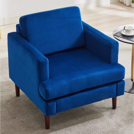 Upholstered Accent Chair (Model 04) With Detachable Pillows & Reinforced Frame